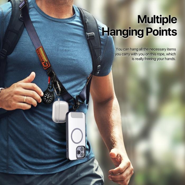 Dux Ducis - DUX DUCIS Outdoor Series Mobiltelefon Lanyard - Multifunktionell - Blå