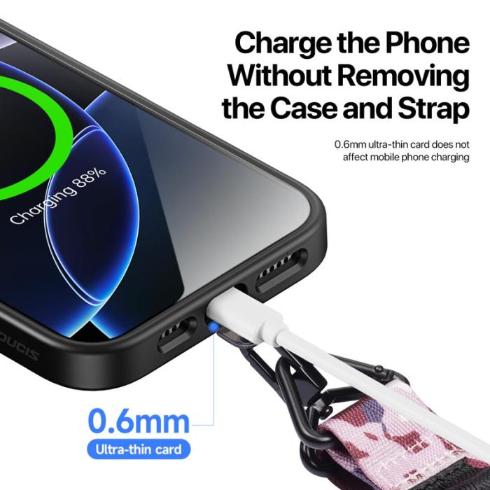 Dux Ducis - DUX DUCIS Outdoor Series Mobiltelefon Lanyard - Multifunktionell - Camo Pink