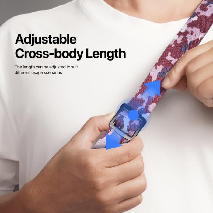 Dux Ducis - DUX DUCIS Outdoor Series Mobiltelefon Lanyard - Multifunktionell - Camo Pink