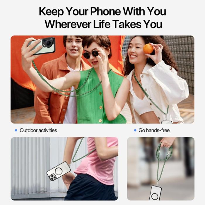 Dux Ducis - DUX DUCIS PLAZ Phone Lanyard Polyester - Army Green - 146cm Crossbody