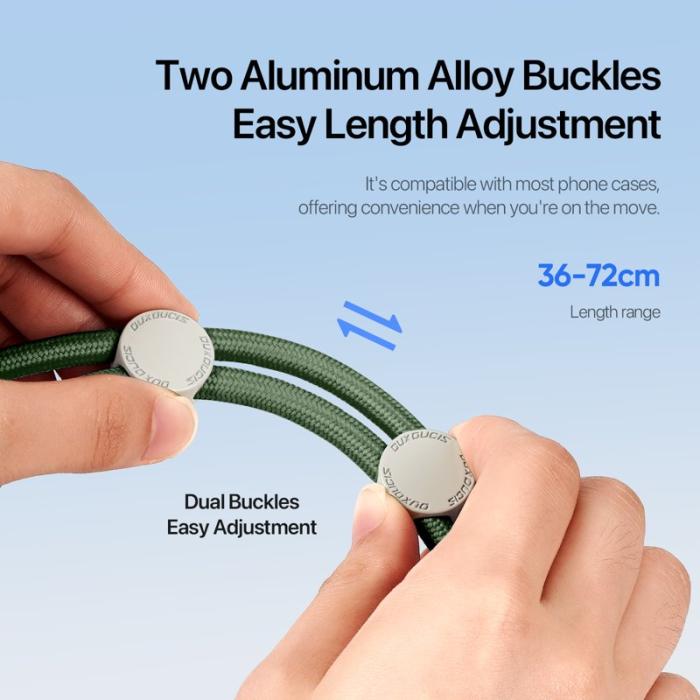 Dux Ducis - DUX DUCIS PLAZ Phone Lanyard Polyester - Army Green - 146cm Crossbody