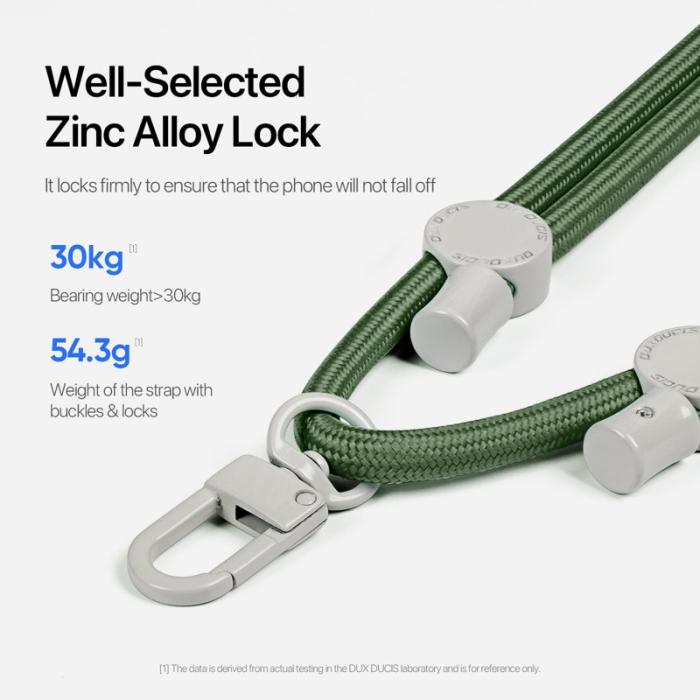 Dux Ducis - DUX DUCIS PLAZ Phone Lanyard Polyester - Army Green - 146cm Crossbody