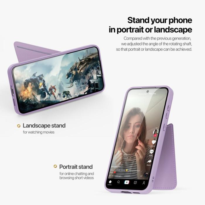 Dux Ducis - DUX DUCIS Rafi II mobilskal med kortplats för Samsung Galaxy S25+ - - Lila Rosa