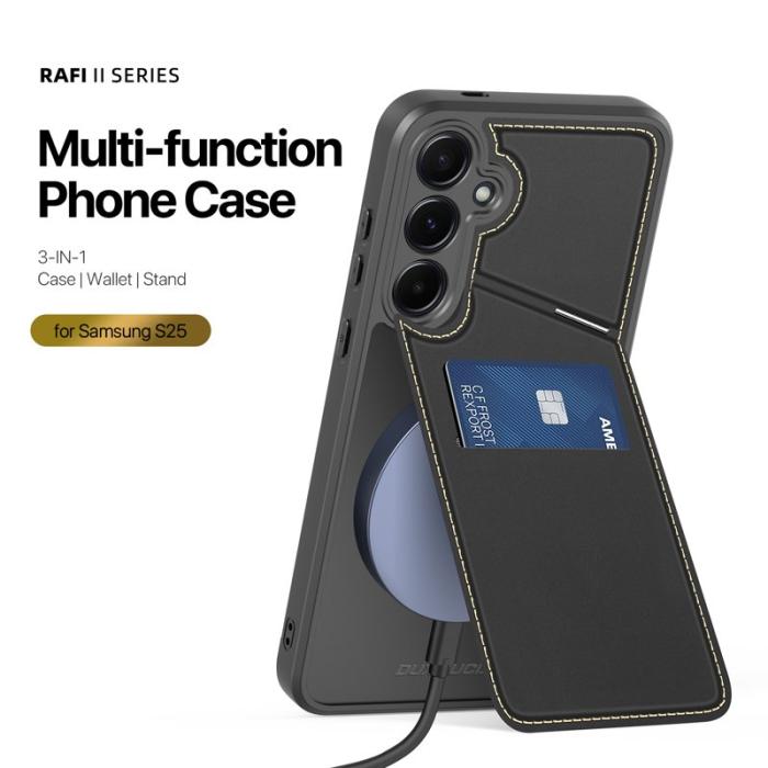 Dux Ducis - DUX DUCIS Rafi II mobilskal med kortplats för Samsung Galaxy S25 - - Svart
