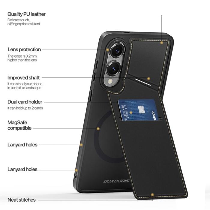 Dux Ducis - DUX DUCIS Rafi II mobilskal med kortplats för Samsung Galaxy S25 Edge - - Svart