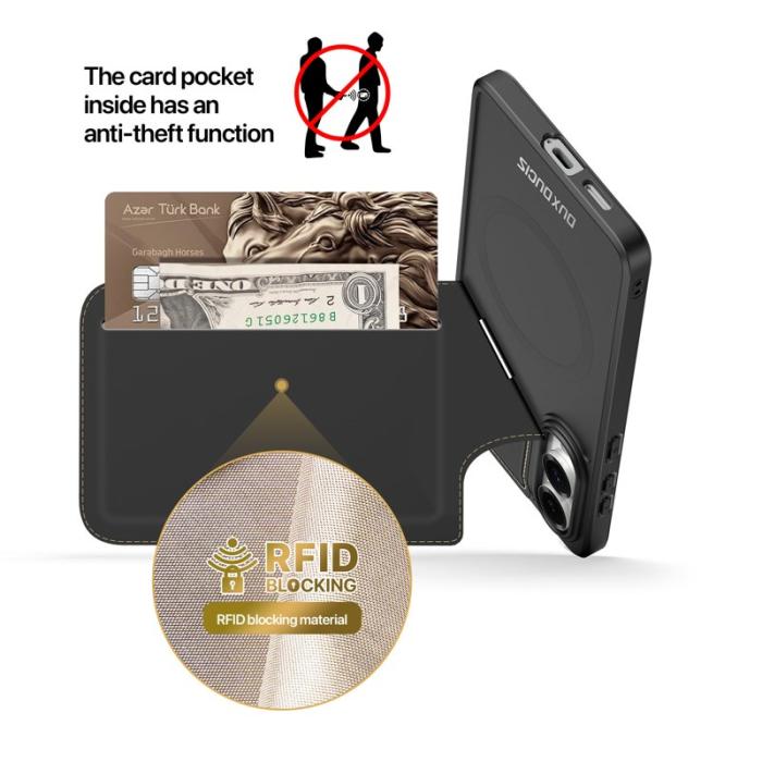 Dux Ducis - DUX DUCIS Rafi II mobilskal med kortplats för Samsung Galaxy S25 Edge - - Svart