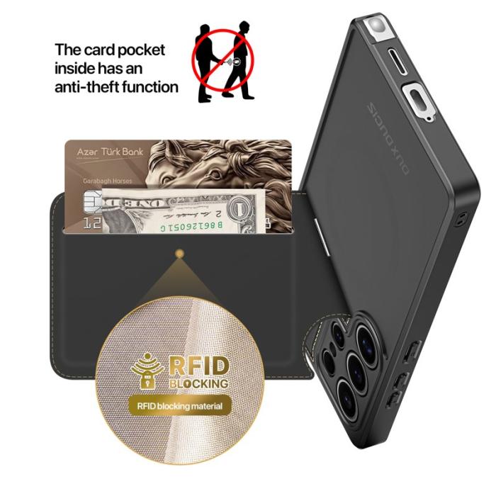 Dux Ducis - DUX DUCIS Rafi II mobilskal med kortplats för Samsung Galaxy S25 Ultra - Svart