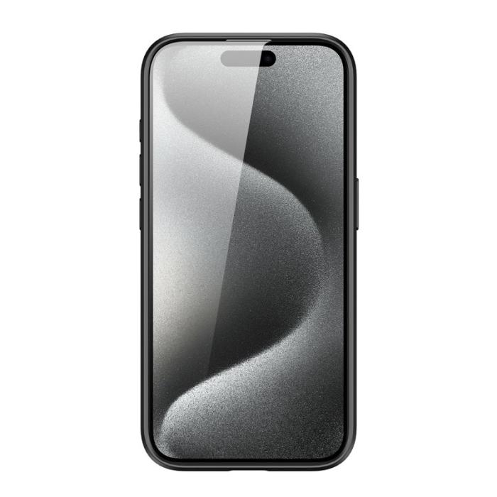 Dux Ducis - DUX DUCIS Rafi II iPhone 15 Pro mobilskal med kortplats Konstläder - - Svart