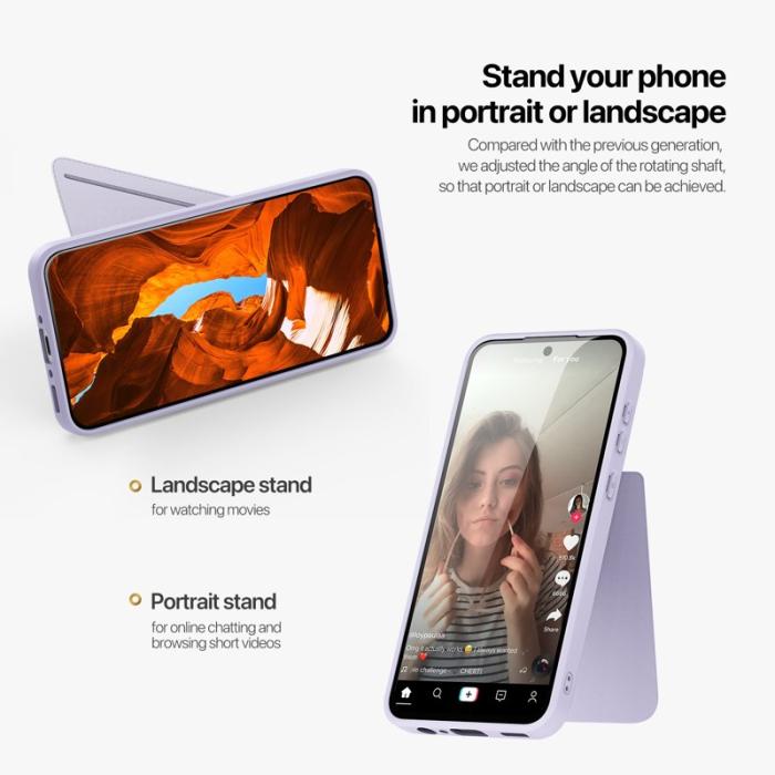 Dux Ducis - DUX DUCIS Rafi II Samsung Galaxy A35 mobilskal med kortplats PU+TPU - Lila