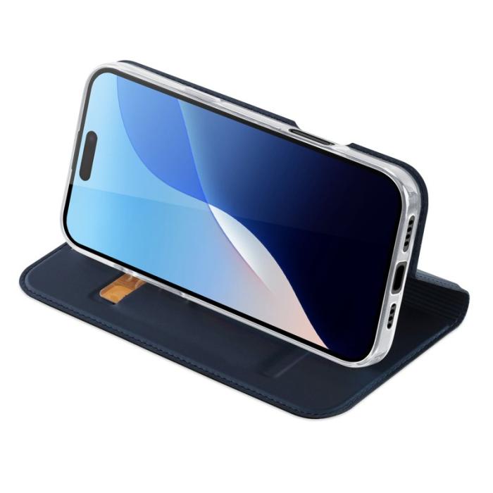 Dux Ducis - DUX DUCIS Skin Pro iPhone 16 Pro Plånboksfodral PU Läder - Blå