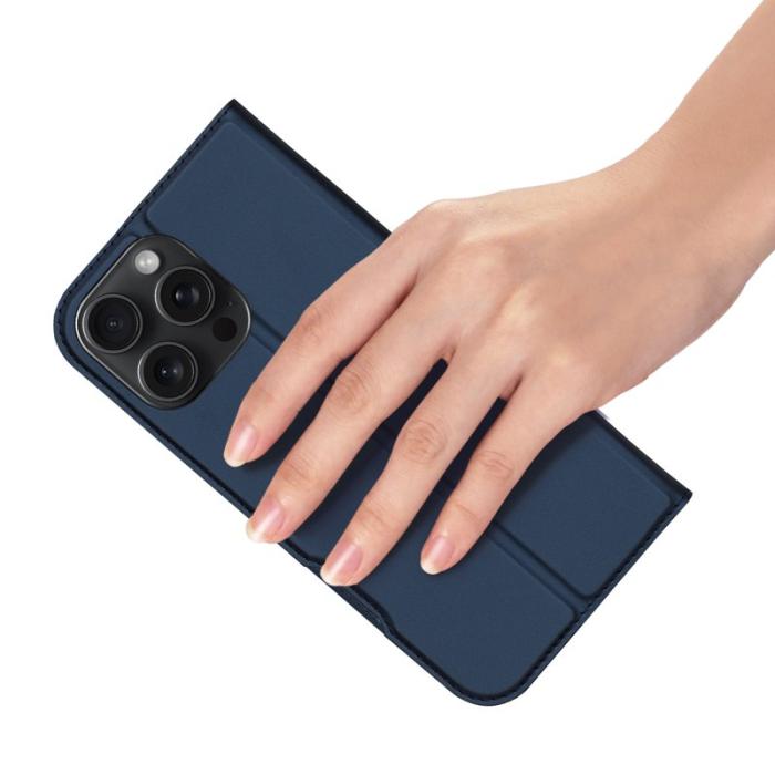 Dux Ducis - DUX DUCIS Skin Pro iPhone 16 Pro Plånboksfodral PU Läder - Blå