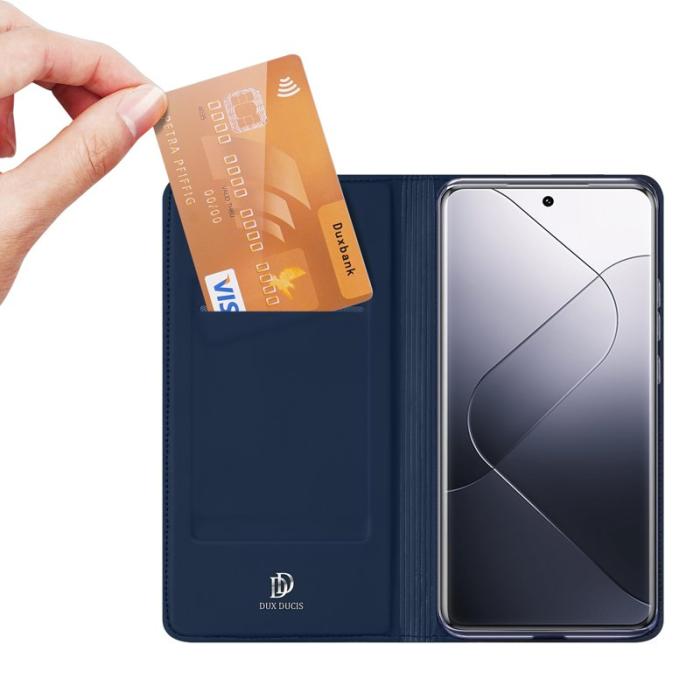 Dux Ducis - DUX DUCIS Skin Pro Series Xiaomi 14 Pro Fodral Konstläder - Blå