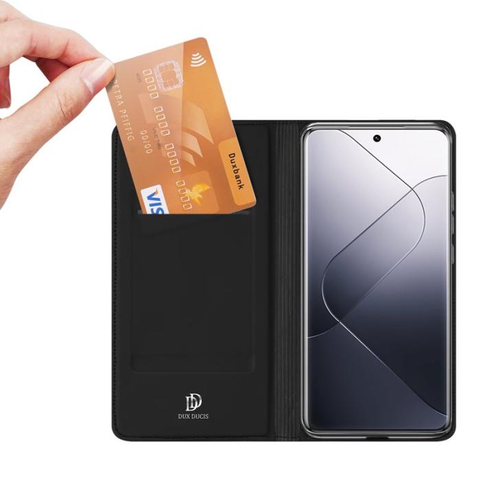 Dux Ducis - DUX DUCIS Skin Pro Series Xiaomi 14 Pro Fodral Konstläder - Svart