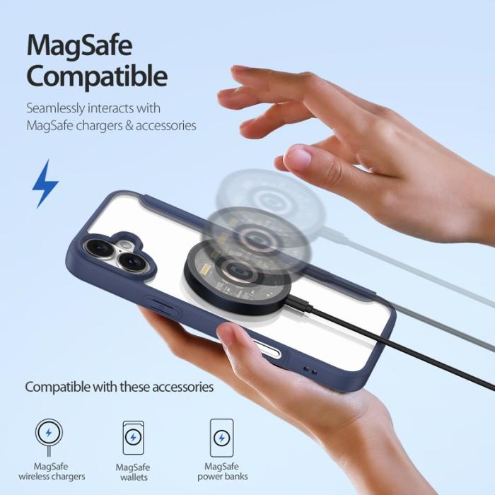 Dux Ducis - DUX DUCIS Skin X Pro iPhone 16 Plus Fodral Konstläder - Blå