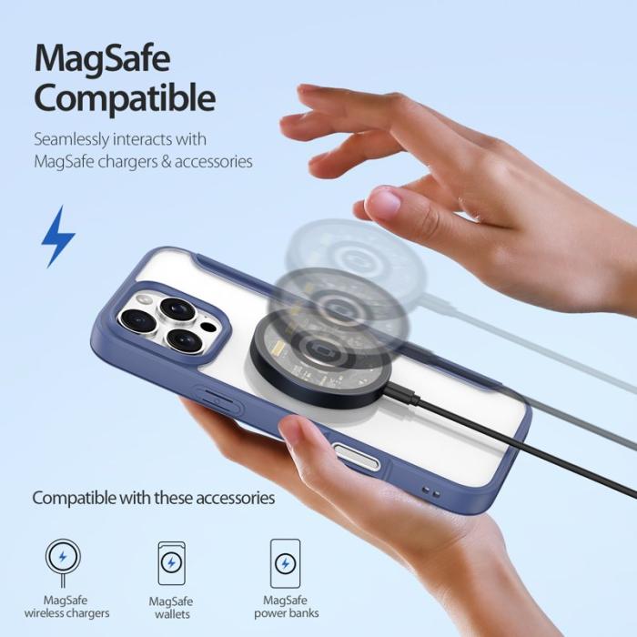 Dux Ducis - DUX DUCIS Skin X Pro iPhone 16 Pro Fodral Konstläder - Blå