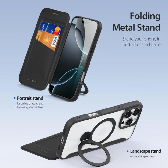 Dux Ducis - DUX DUCIS Skin X Pro Series iPhone 16 Pro Max Fodral - Konstläder - Svart