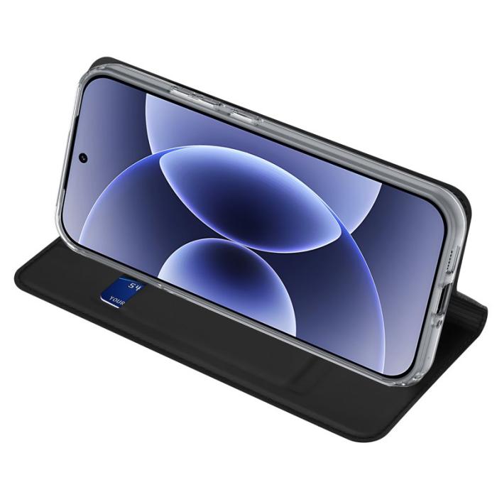 Dux Ducis - DUX DUCIS Skin Pro Xiaomi 17 Plånboksfodral PU Läder Läder Ställ - Svart