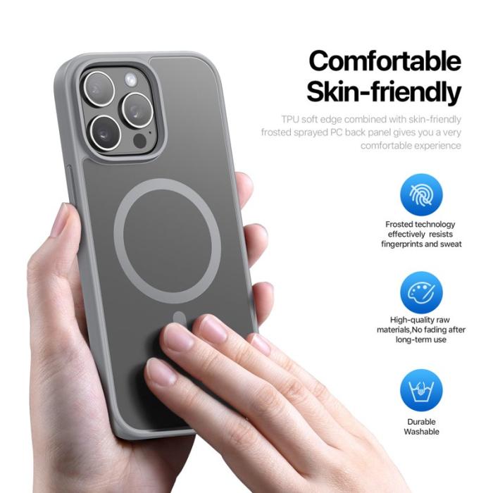 Dux Ducis - DUX DUCIS Yind Series iPhone 15 Pro Fodral - PC+TPU - Grå