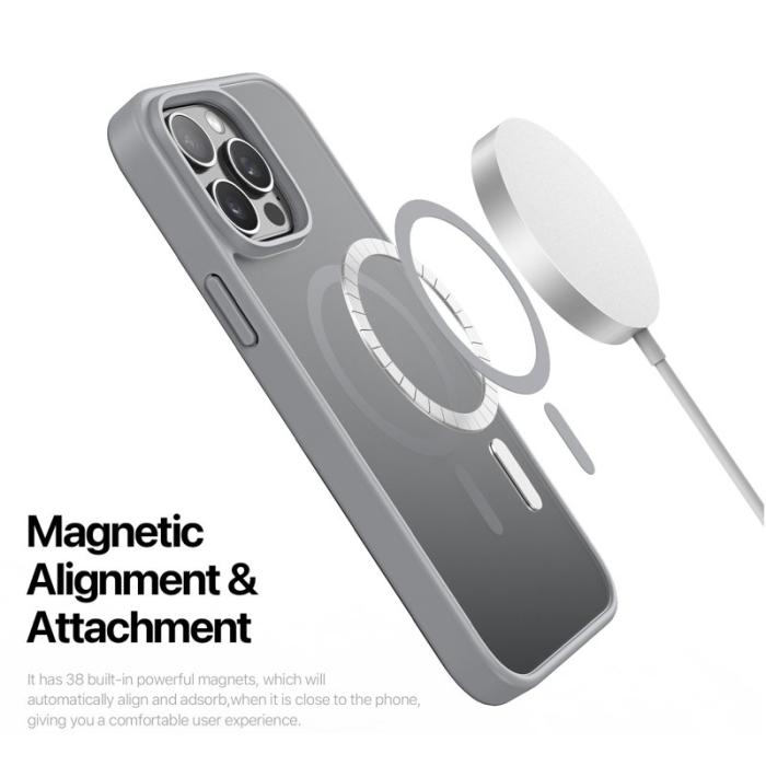 Dux Ducis - DUX DUCIS Yind Series iPhone 15 Pro Fodral - PC+TPU - Grå