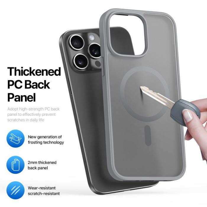 Dux Ducis - DUX DUCIS Yind Series iPhone 15 Pro Fodral - PC+TPU - Grå