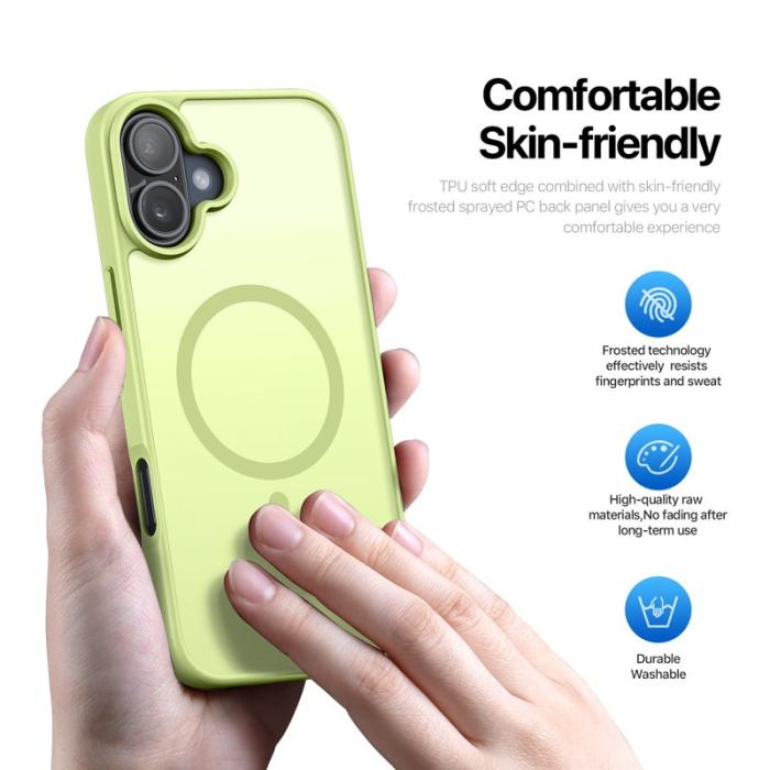 Dux Ducis - DUX DUCIS Yind Series iPhone 16 Fodral - PC+TPU - Grön