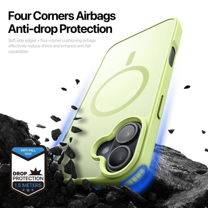 Dux Ducis - DUX DUCIS Yind Series iPhone 16 Fodral - PC+TPU - Grön