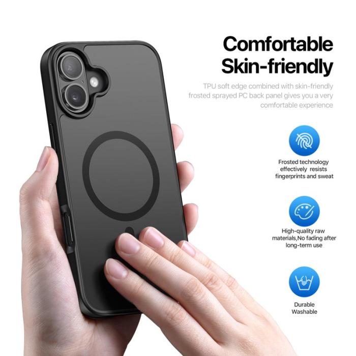 Dux Ducis - DUX DUCIS Yind Series iPhone 16 Fodral - PC+TPU - Svart