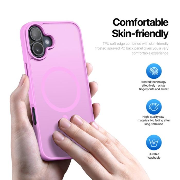 Dux Ducis - DUX DUCIS Yind Series iPhone 16 Plus Fodral - PC+TPU - Rosa