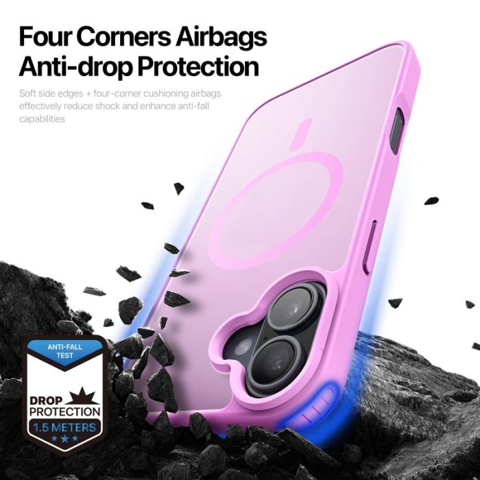 Dux Ducis - DUX DUCIS Yind Series iPhone 16 Plus Fodral - PC+TPU - Rosa