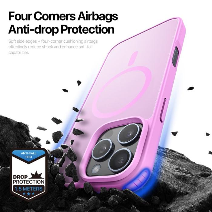 Dux Ducis - DUX DUCIS Yind Series iPhone 16 Pro Fodral - PC+TPU - Rosa