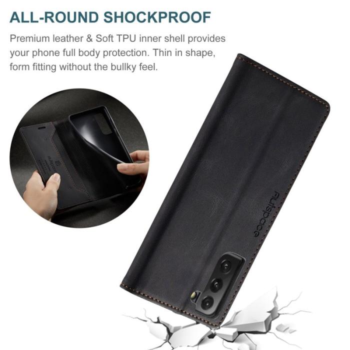 LC.imeeke - LC.IMEEKE Samsung Galaxy Z Fold6 Fodral Äkta läder - Gul