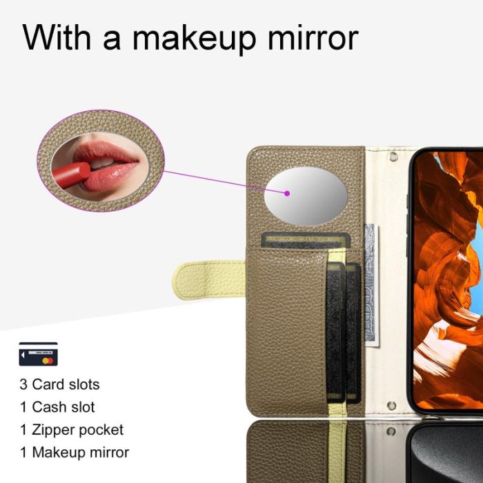 ESEBLE - ESEBLE E11 för iPhone 15 Pro Fodral Äkta läder - Brun