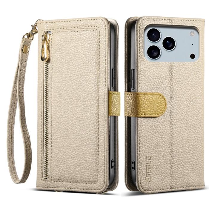 ESEBLE - ESEBLE E11 för iPhone 17 Pro Fodral Äkta läder - Khaki