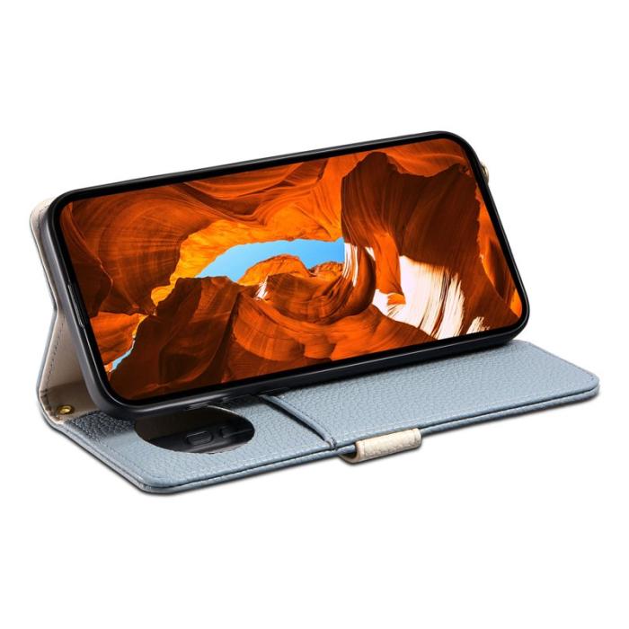 ESEBLE - ESEBLE E11 för Samsung Galaxy S25 Edge Fodral Äkta läder - Sky Blue