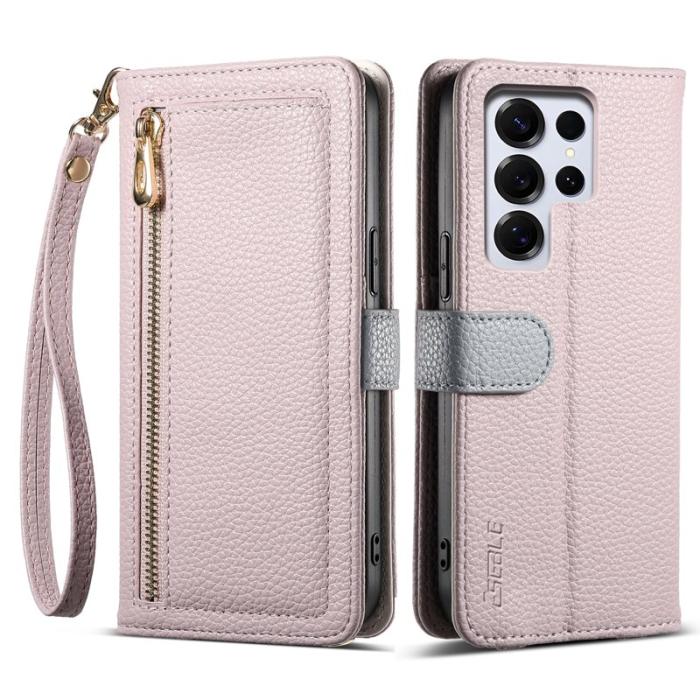 ESEBLE - ESEBLE E11 för Samsung Galaxy S25 Ultra Fodral Äkta läder - Ljuslila