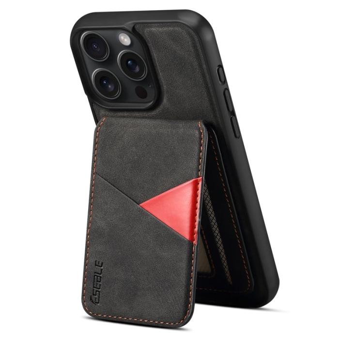 ESEBLE - ESEBLE E2 för iPhone 14 Pro Fodral Äkta läder - Svart