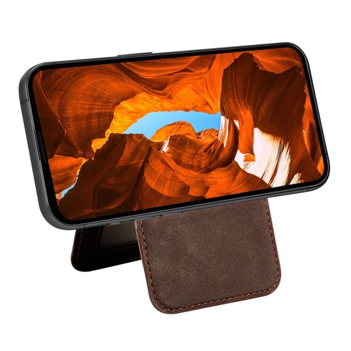 ESEBLE - ESEBLE E2 för iPhone 15 Pro Fodral Äkta läder - Kaffe