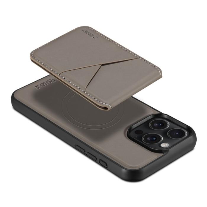 ESEBLE - ESEBLE E3 iPhone 14 Pro Fodral Äkta läder - Grå