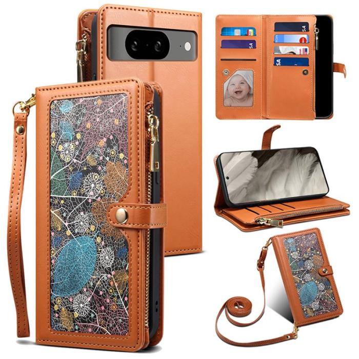 ESEBLE - ESEBLE Google Pixel 8 Fodral Äkta läder - Brun