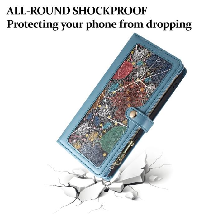 ESEBLE - ESEBLE iPhone 16 Plus Fodral RFID Blocking Äkta läder - Blå