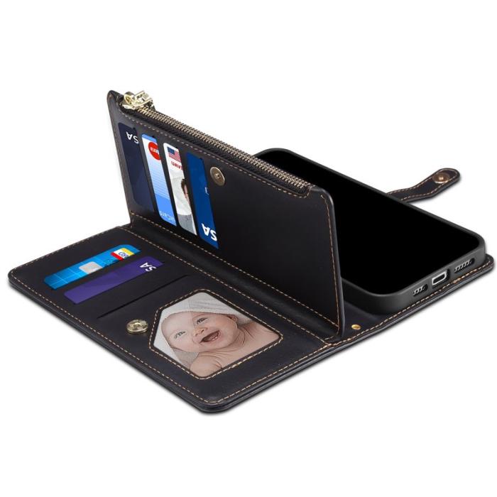 ESEBLE - ESEBLE iPhone 16 Pro Max Fodral Äkta läder - Svart