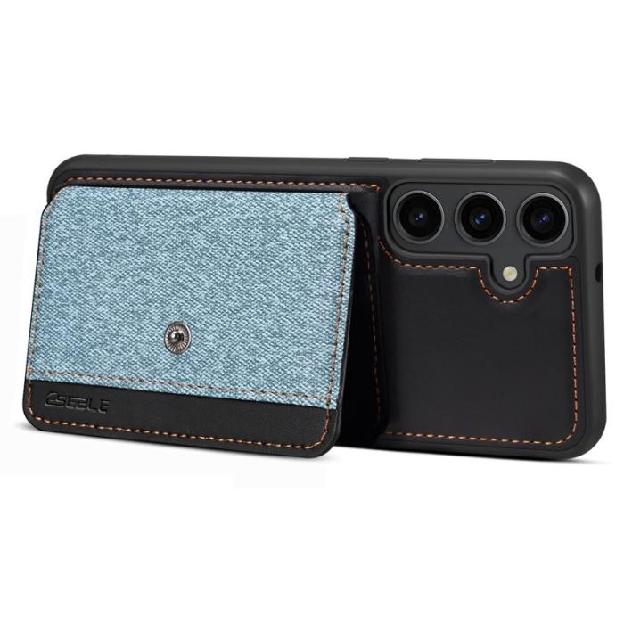 ESEBLE - ESEBLE Samsung Galaxy S24+ Fodral Splicing Color PU Läder - Blå