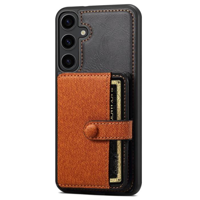 ESEBLE - ESEBLE Samsung Galaxy S24+ Fodral Splicing Color PU Läder - Brun