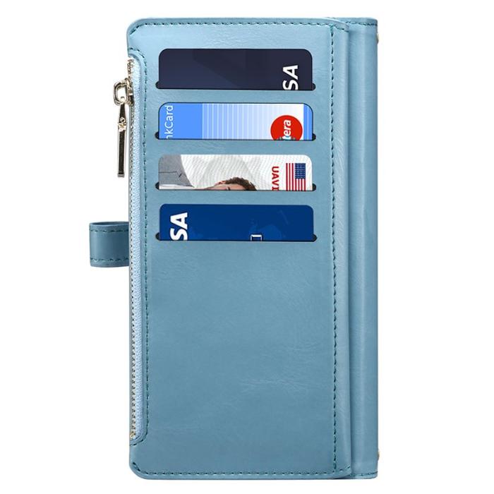 ESEBLE - ESEBLE Samsung Galaxy S24 Ultra Fodral Äkta läder - Blå