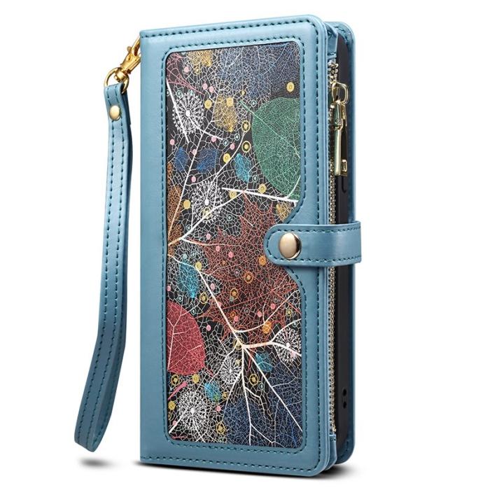 ESEBLE - ESEBLE Samsung Galaxy S24 Ultra Fodral Äkta läder - Blå