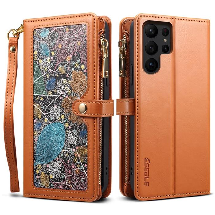 ESEBLE - ESEBLE Samsung Galaxy S24 Ultra Fodral Äkta läder - Brun