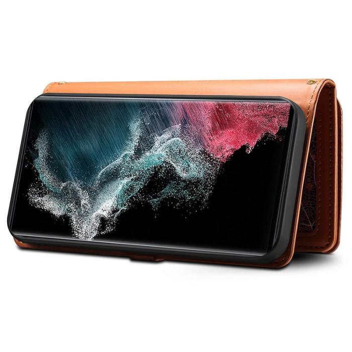 ESEBLE - ESEBLE Samsung Galaxy S24 Ultra Fodral Äkta läder - Brun