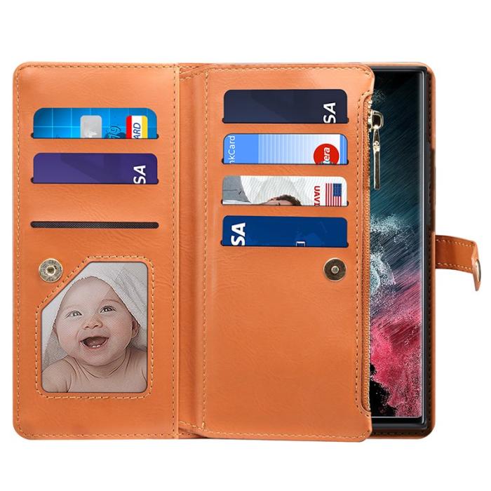 ESEBLE - ESEBLE Samsung Galaxy S24 Ultra Fodral Äkta läder - Brun