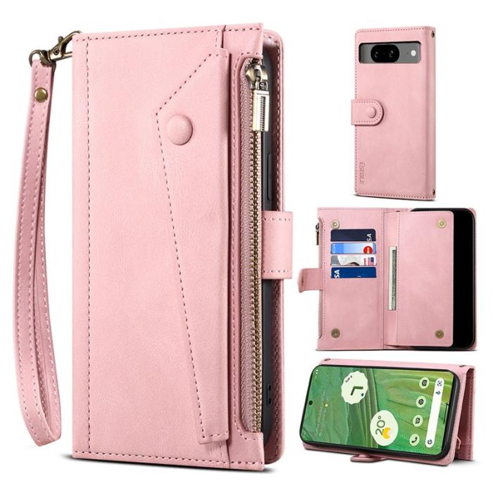 ESEBLE - ESEBLE Star Series Fodral för Google Pixel 8 - Äkta läder - Roséguld