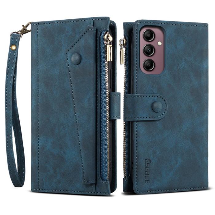 ESEBLE - ESEBLE Star Series Fodral för Samsung Galaxy S23 FE - Äkta läder - Blå